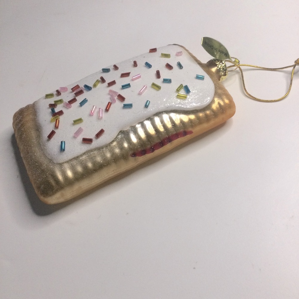 CODY FOSTER GLASS POP TART TOASTER PASTRY ORNAMENT NWT